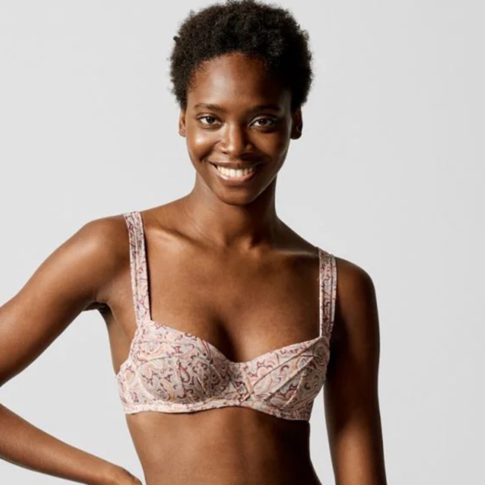 NWT CHANTAL THOMASS SIZE 32C ENCENS MOI bra in cashmere paisley‎ print